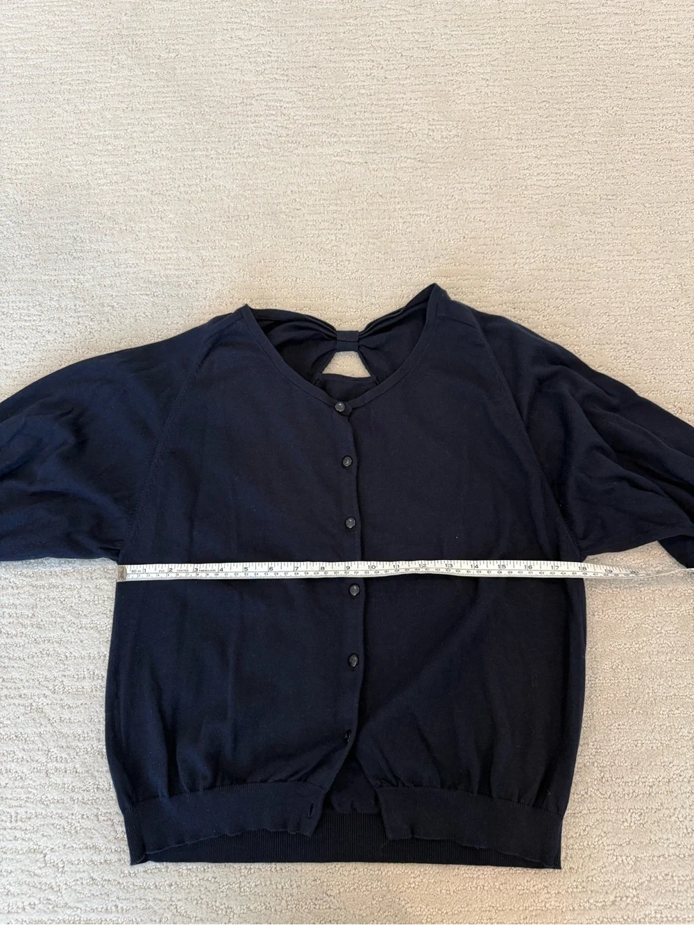 Burberry Blue Label knit cardigan with bow back detail *missing 1 button*